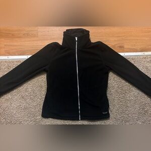 Calvin Klein Performance Woman’s Lg Black Zip Up Fleece Turtleneck Brand Logo